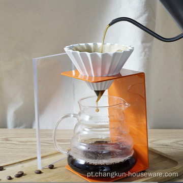 Suporte para copo de filtro de suporte para gotejador de café em aço inoxidável